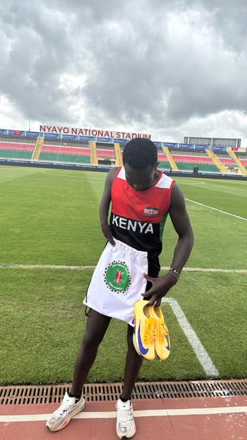 Kenyan Para athlete receiving running spikes through Para Heroes
